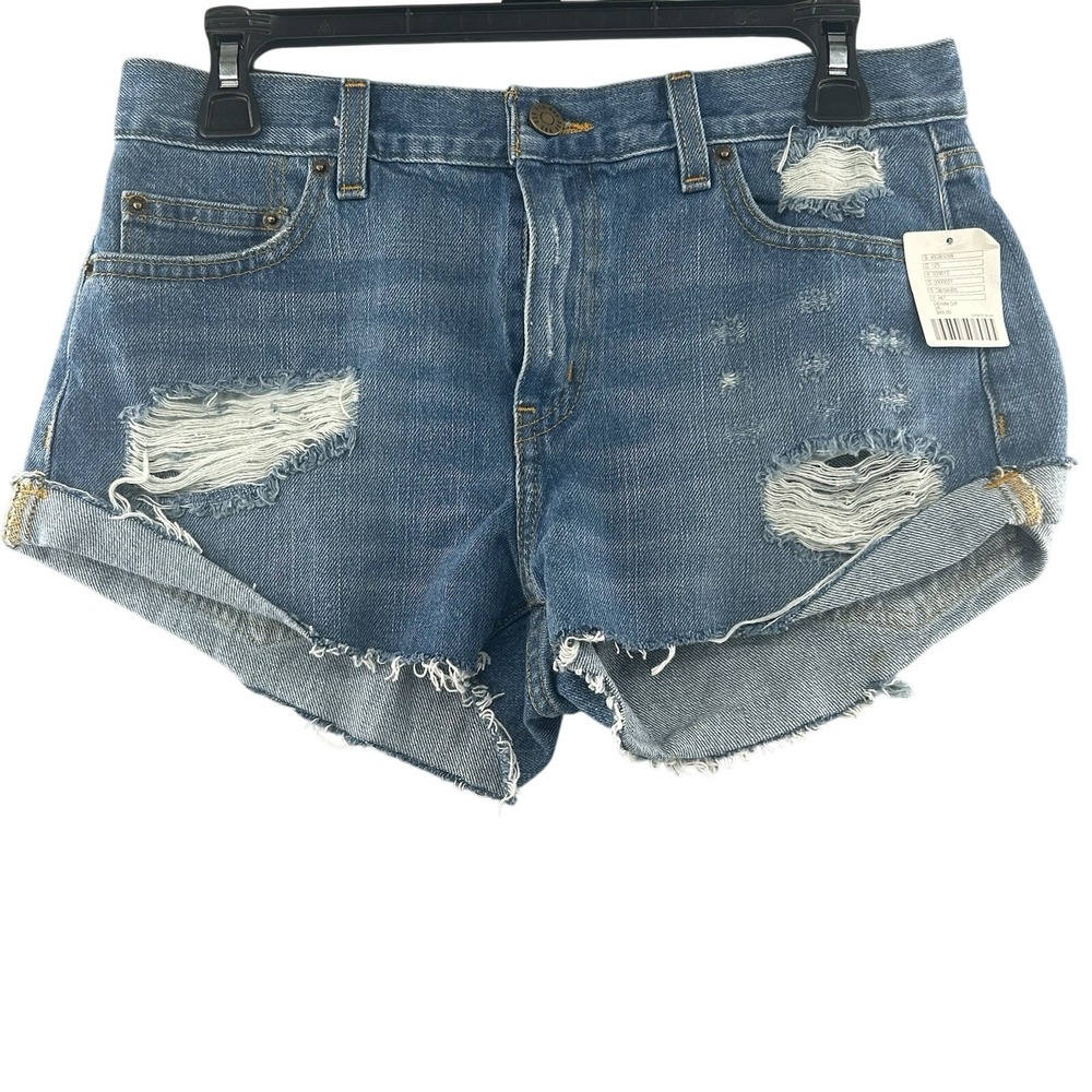 BDG Boyfriend Low Rise Distressed Ripped Denim Jean Shorts Womens Size‎ 26